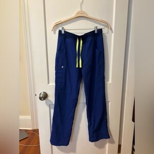 Figs Small Petite Kade Cargo Pants - Electric Blue
